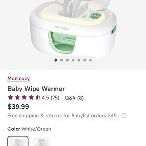 Momcozy Baby Wipe Warmer - White and Green